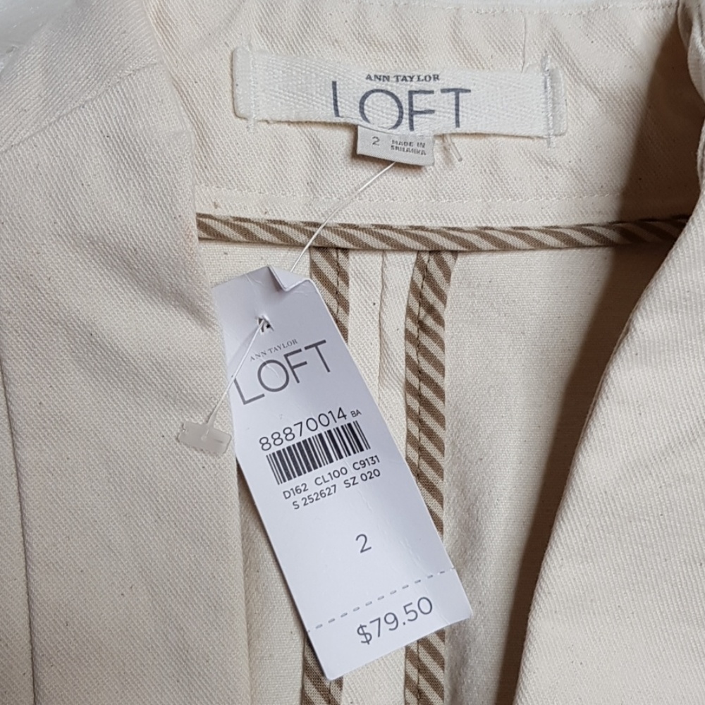NWT LOFT ANN  TAYLOR BLAZER  SIZE 2 - Picture 4 of 5